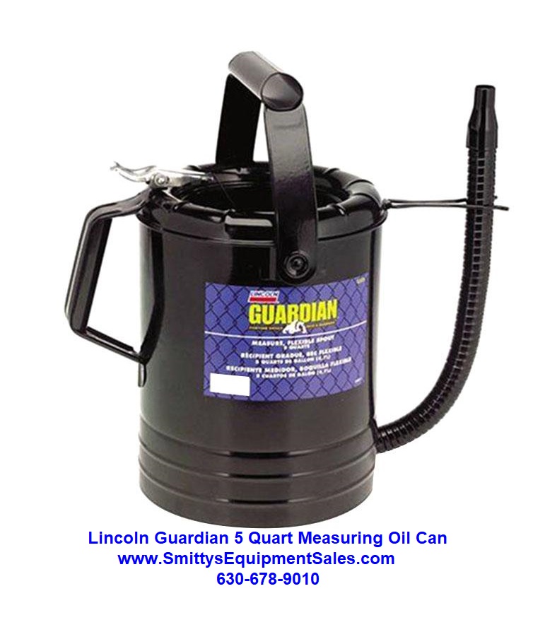 Lincoln G525 Guardian 5 Quart Oil Measuring Dispenser Can with Flexible